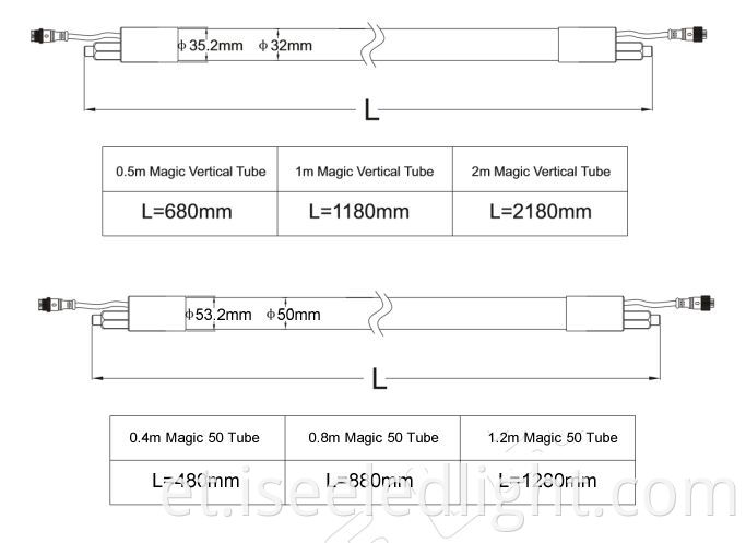 Magic Tube size